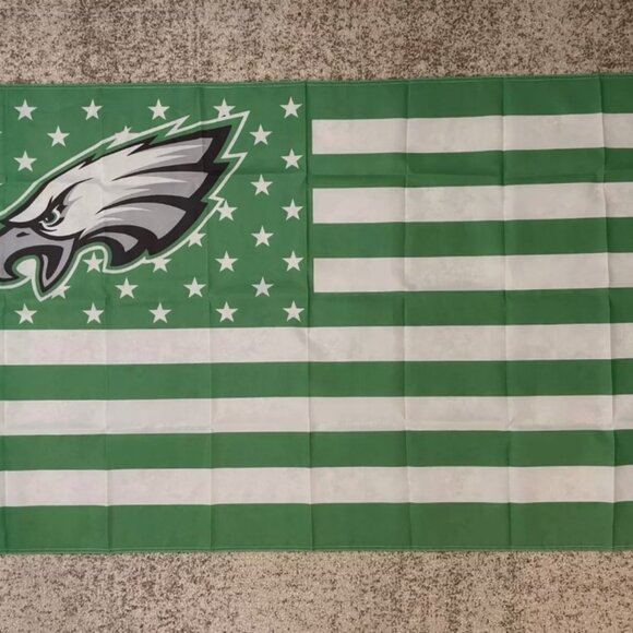 Philadelphia Eagles Flag Banner New USA Stars Stripes Mancave Tailgate 3x5 Ft - Picture 2 of 2